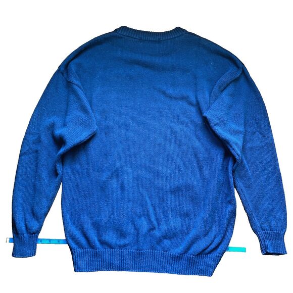 Vintage Saks Fifth Avenue Santa Golf Christmas Sweater Mountains Men's XL - Picture 4 of 9